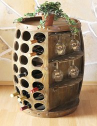 Holz Weinfass Bar Flaschenständer
